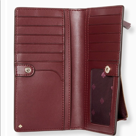 Authentic Kate Spade flower print LG snap wallet🌸 - Picture 3 of 8